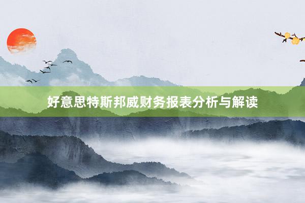 好意思特斯邦威财务报表分析与解读